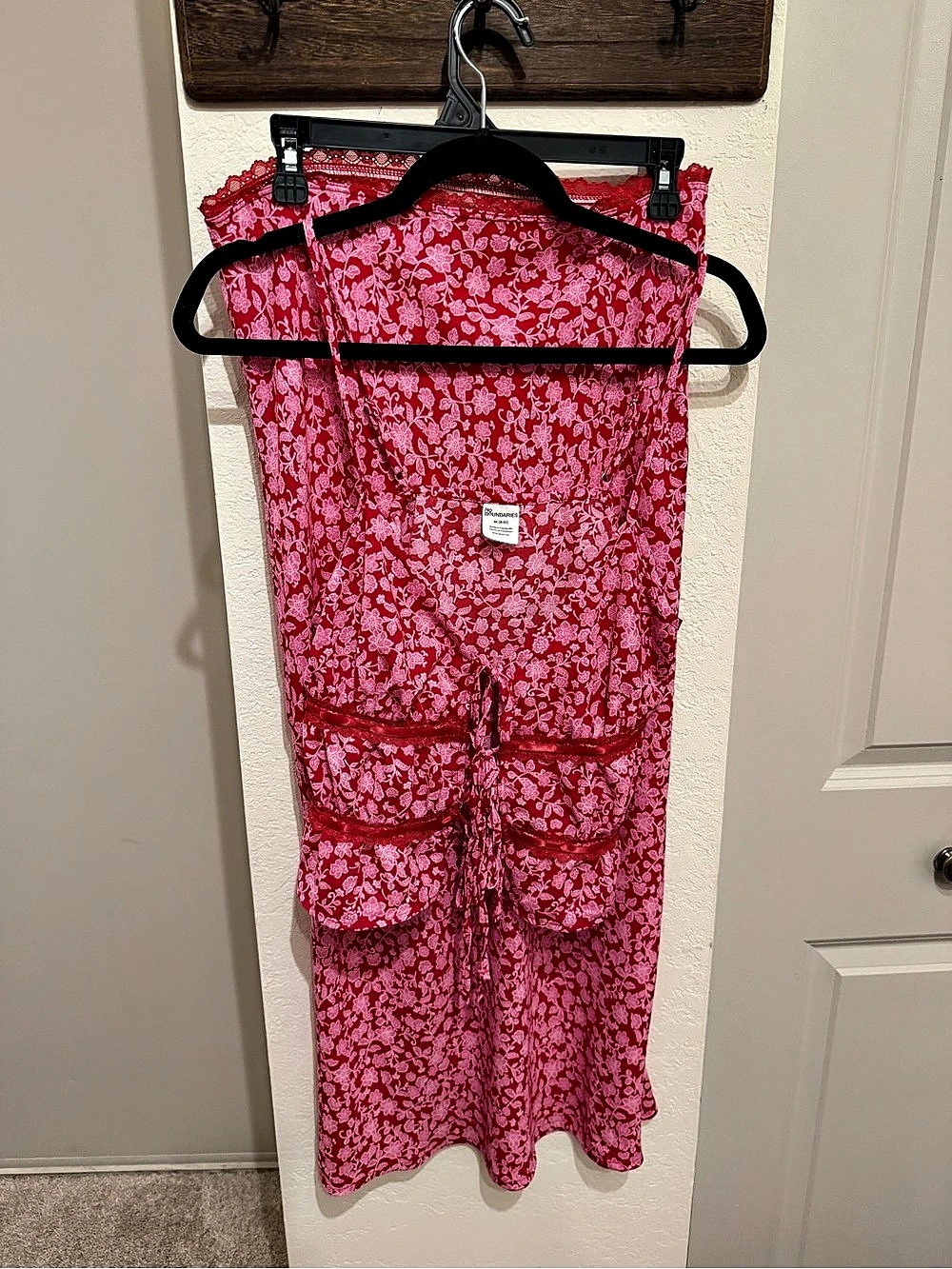 No Boundaries Floral Pink Maxi Dress Size Medium
